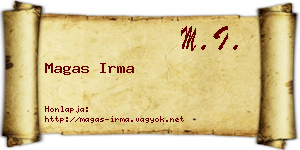 Magas Irma névjegykártya