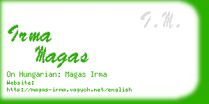 irma magas business card